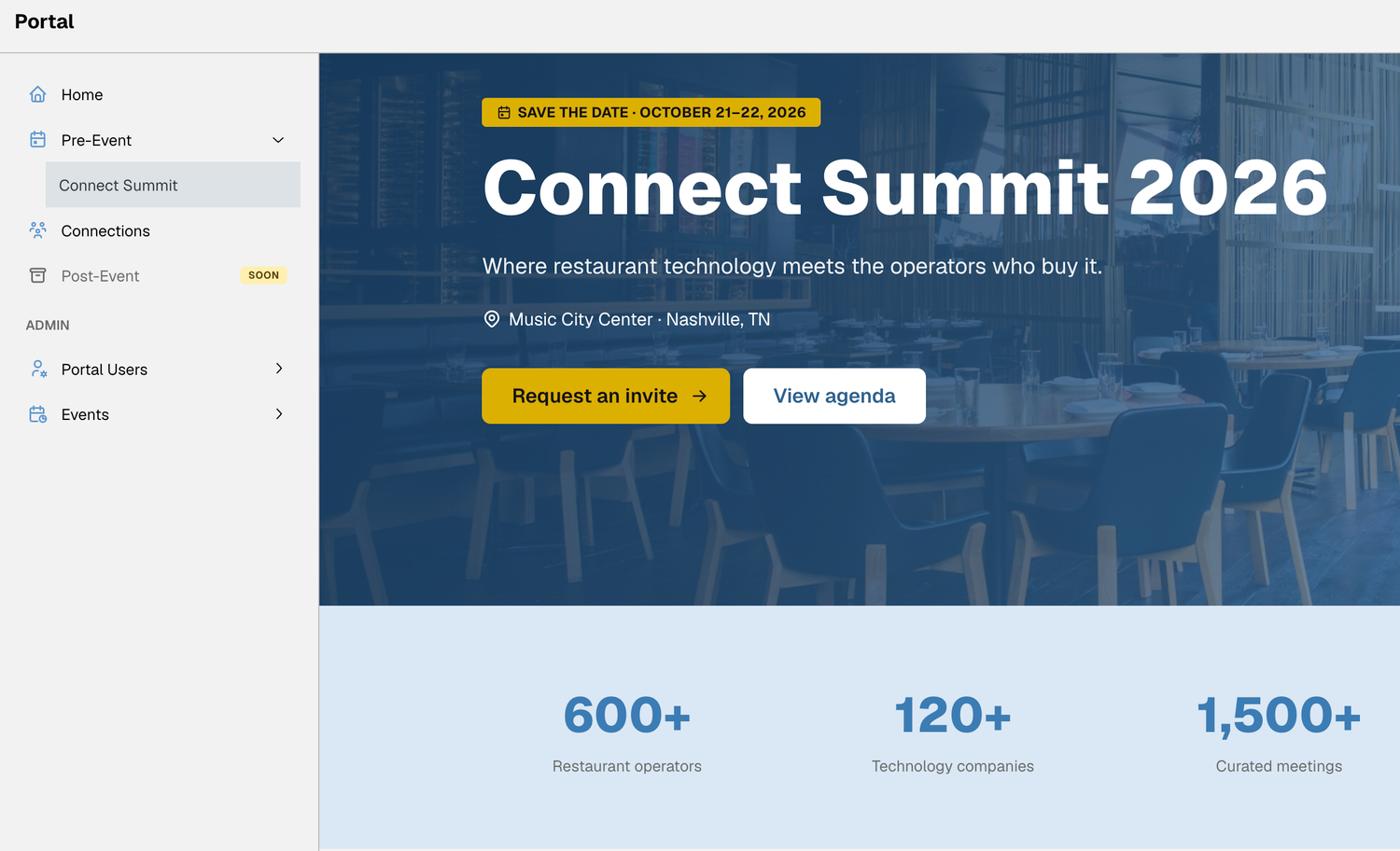 Portal sob medida — cliente do setor Alimentício